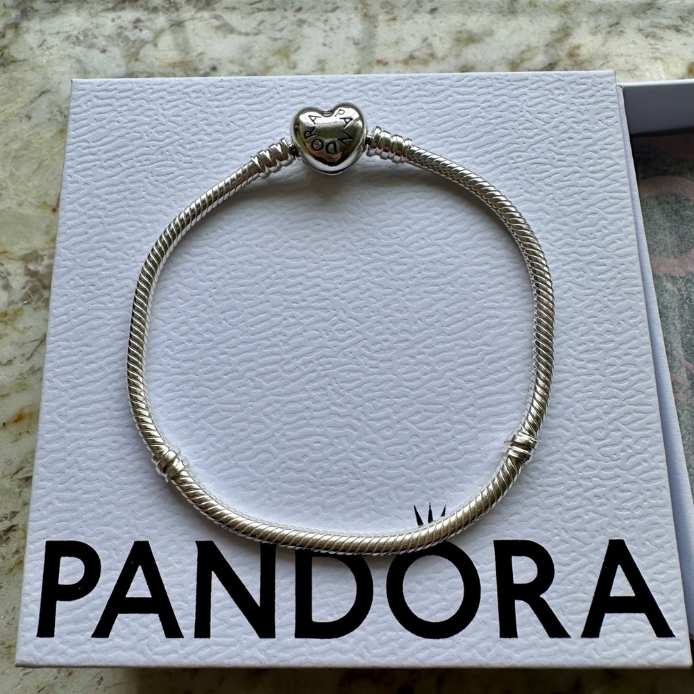 Pandora Moments Heart Snake Chain Bracelet